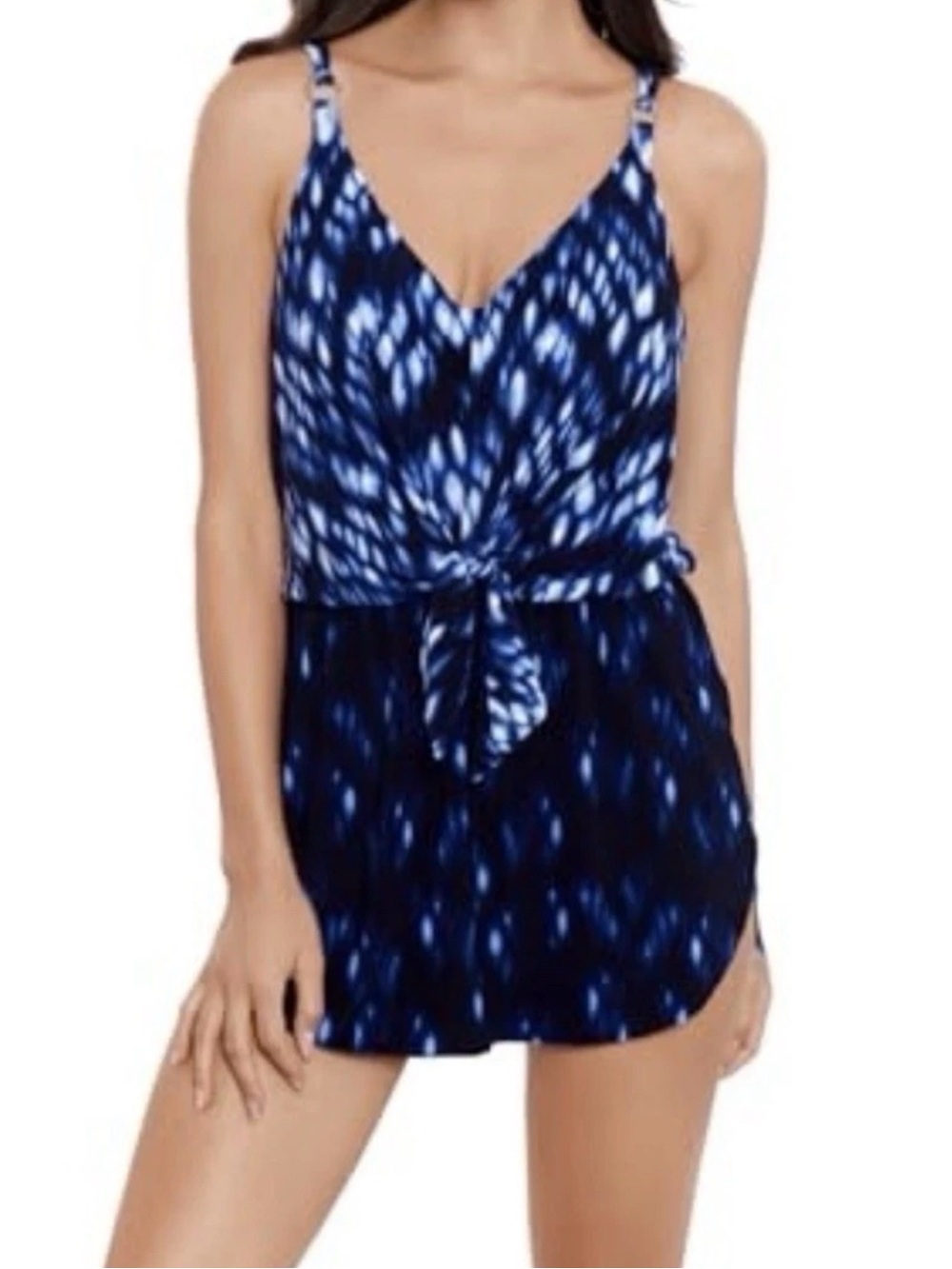 Magicsuit Women's Indio Kami Swim Dress, Blue Print, Size 12, MSRP $186